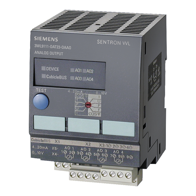 breaker 3wl analog output module can be connected to cubicle bus